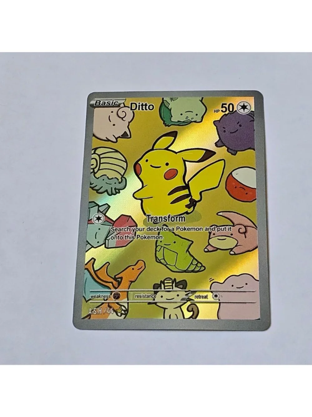Ditto Holo Pokemon Generation One After Skool Hobby Fan Art Pikachu Derp